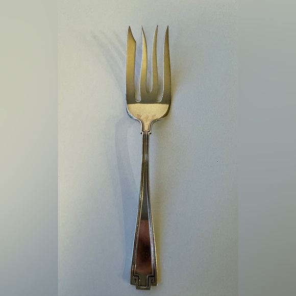 Etruscan by Gorham Sterling Silver Beef Fork 6 1/4" Silverware Pattern 1913 Rare - Picture 1 of 8